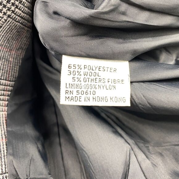 La Suit Petite Skirt Set Womens Sz 12 Black Red Plaid Wool Blend 80s VTG 2pc - Picture 6 of 15